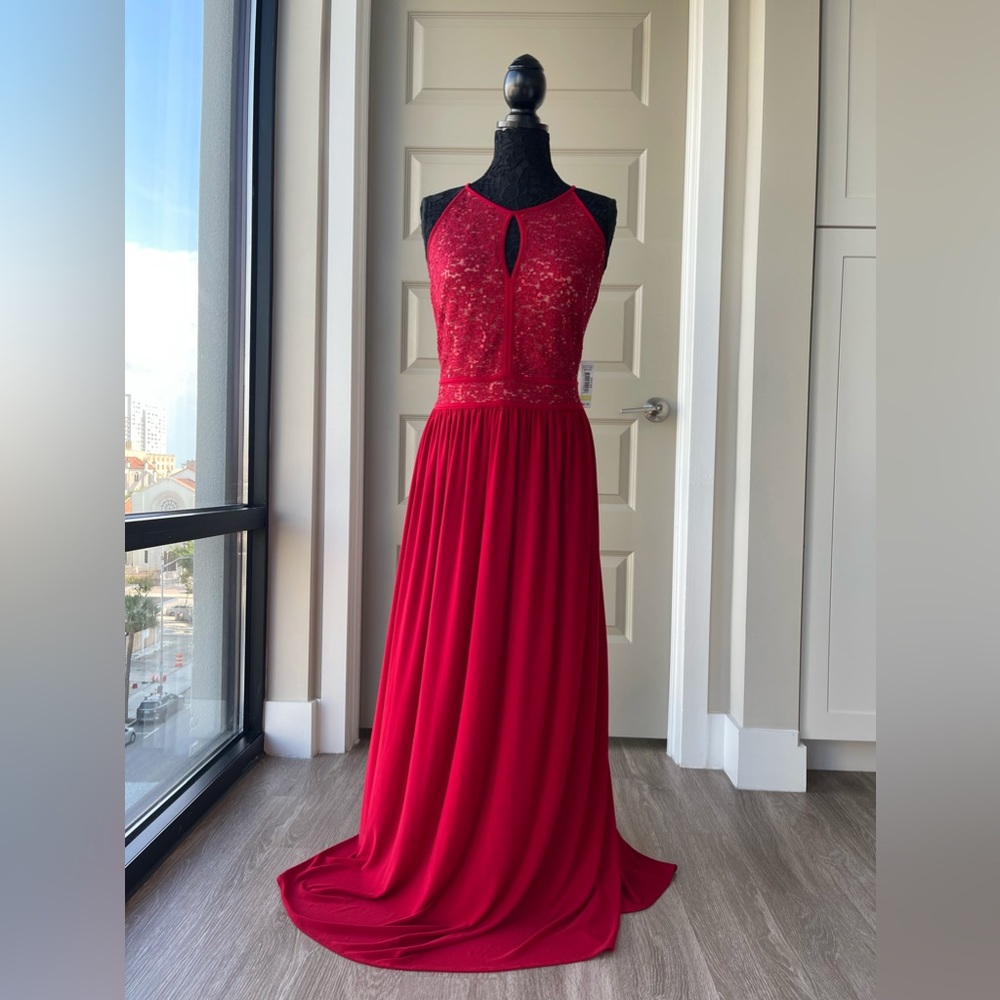Ruby floor-length formal dress, size 18W